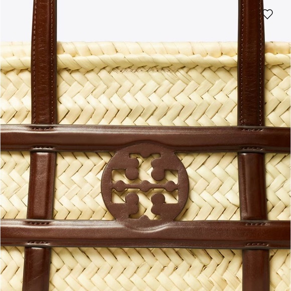 NWT $370 Tory Burch Ella Small Straw Basket Tote! - Picture 4 of 5